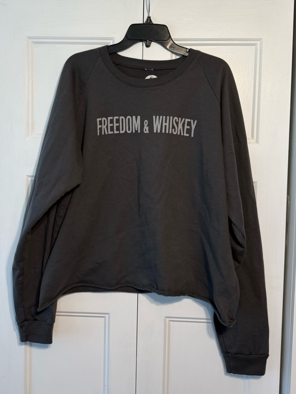Freedom & Whiskey Raw Hem Sweatshirt